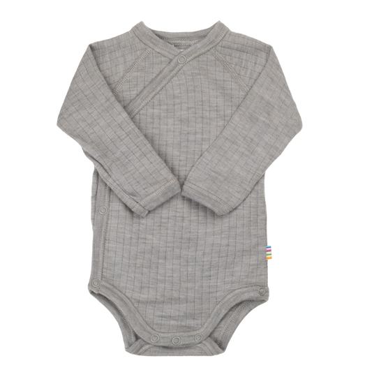 Joha wollen wikkelromper - Light Grey Melange