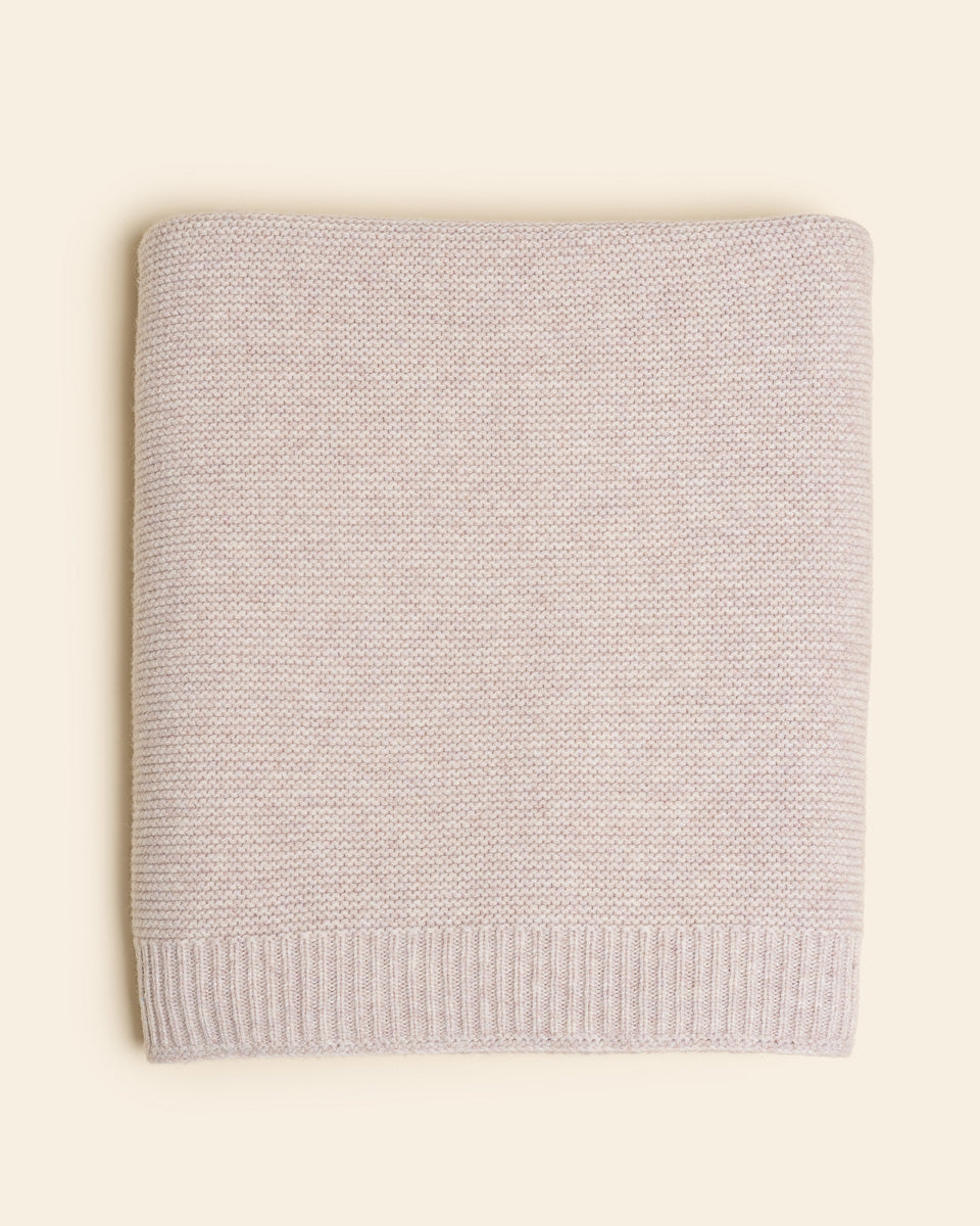 Hvid deken Katarina - Beige