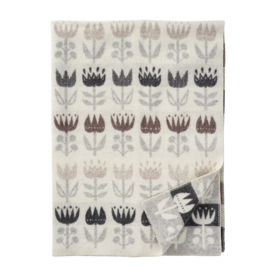 Klippan eco-wol woondeken Tulip Grey