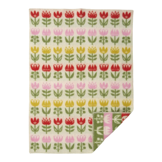 Klippan Öko-Wolle Wiegedecke Tulpe