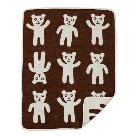 Klippan-Babydecke aus Baumwolle Bruno Bär – Braun