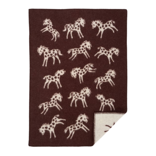 Klippan Öko-Woll-Babydecke Pony – Braun