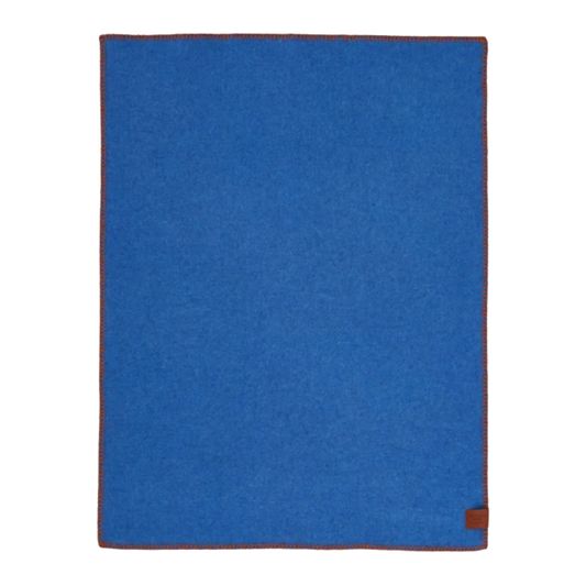 Babydecke Cozy aus Klippan-Wolle – Blau/Orange