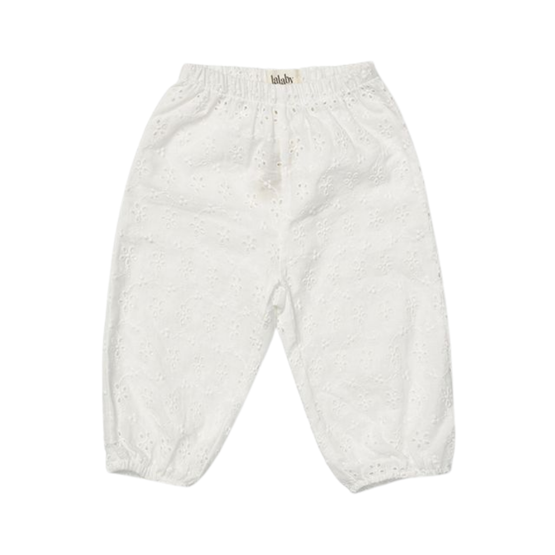 Lalaby Cotton Baby Trousers Pixi – Broderie Anglaise
