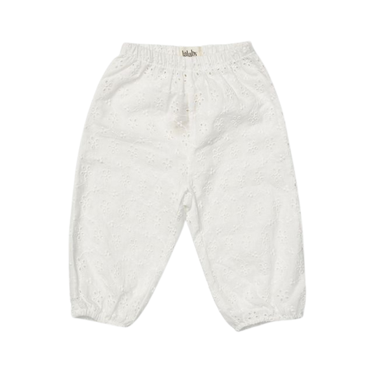 Lalaby Baumwoll-Babyhose Pixi – Broderie Anglaise