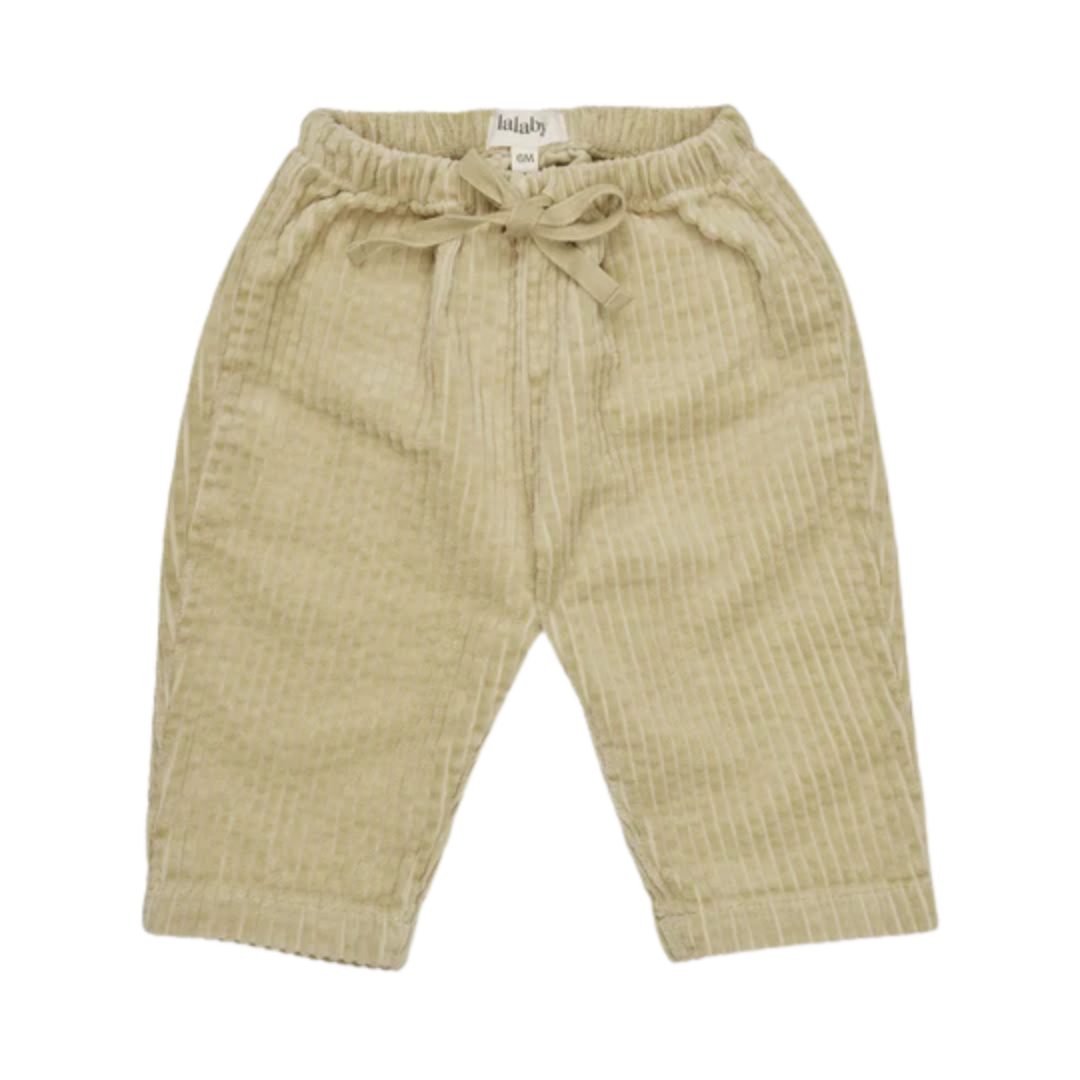 Lalaby katoenen mega corduroy baby broekje Charlie – Olive