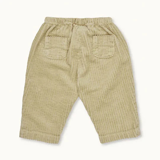 Lalaby katoenen mega corduroy baby broekje Charlie – Olive
