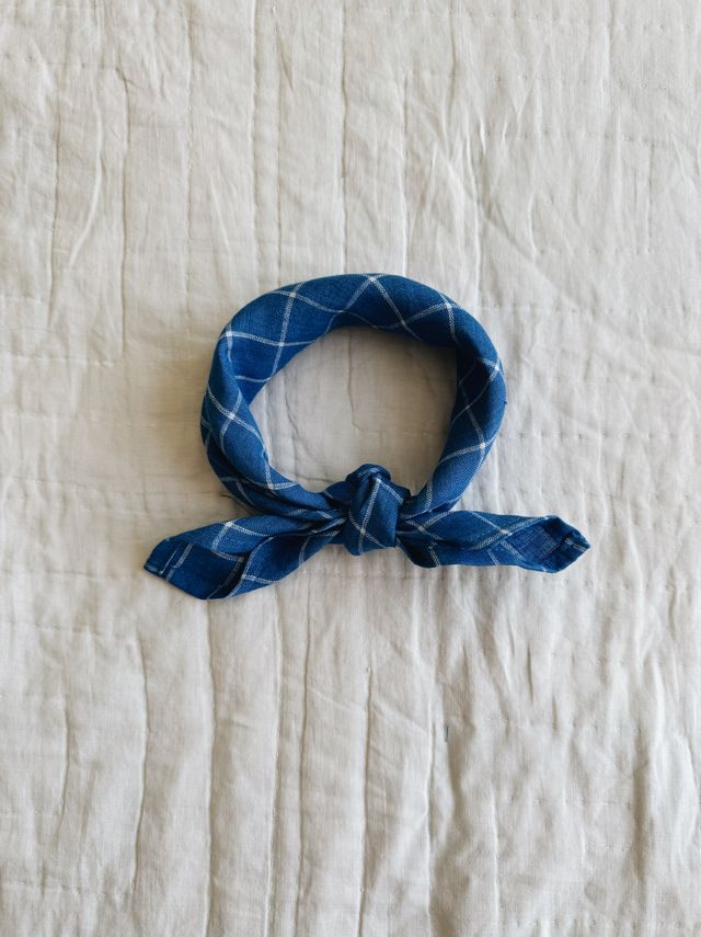 Lalaby linnen/katoenen bandana Eddie – Art Blue