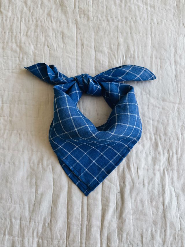 Lalaby linnen/katoenen bandana Vera – Art Blue