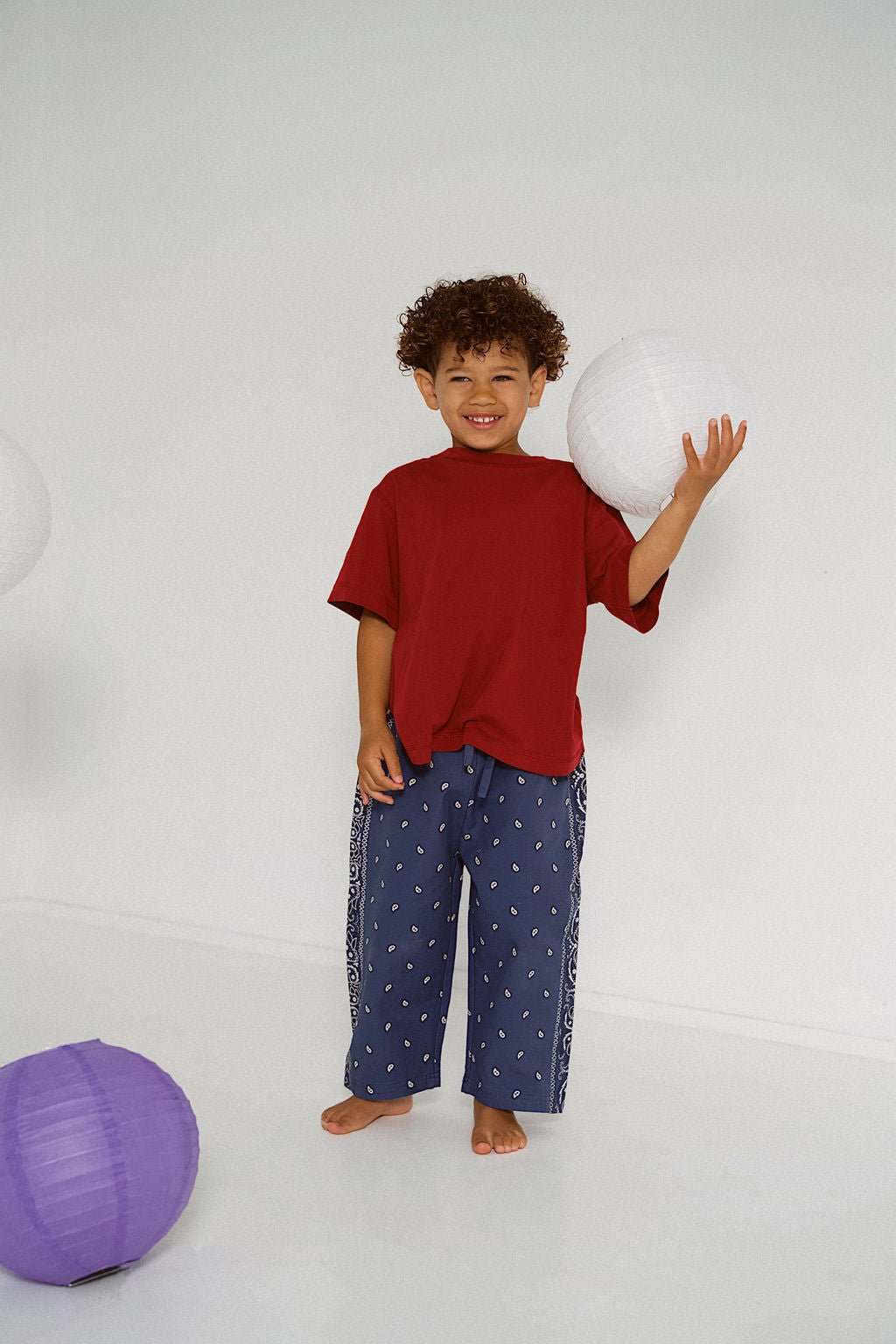 Rory George katoenen bandana broekje - Indigo