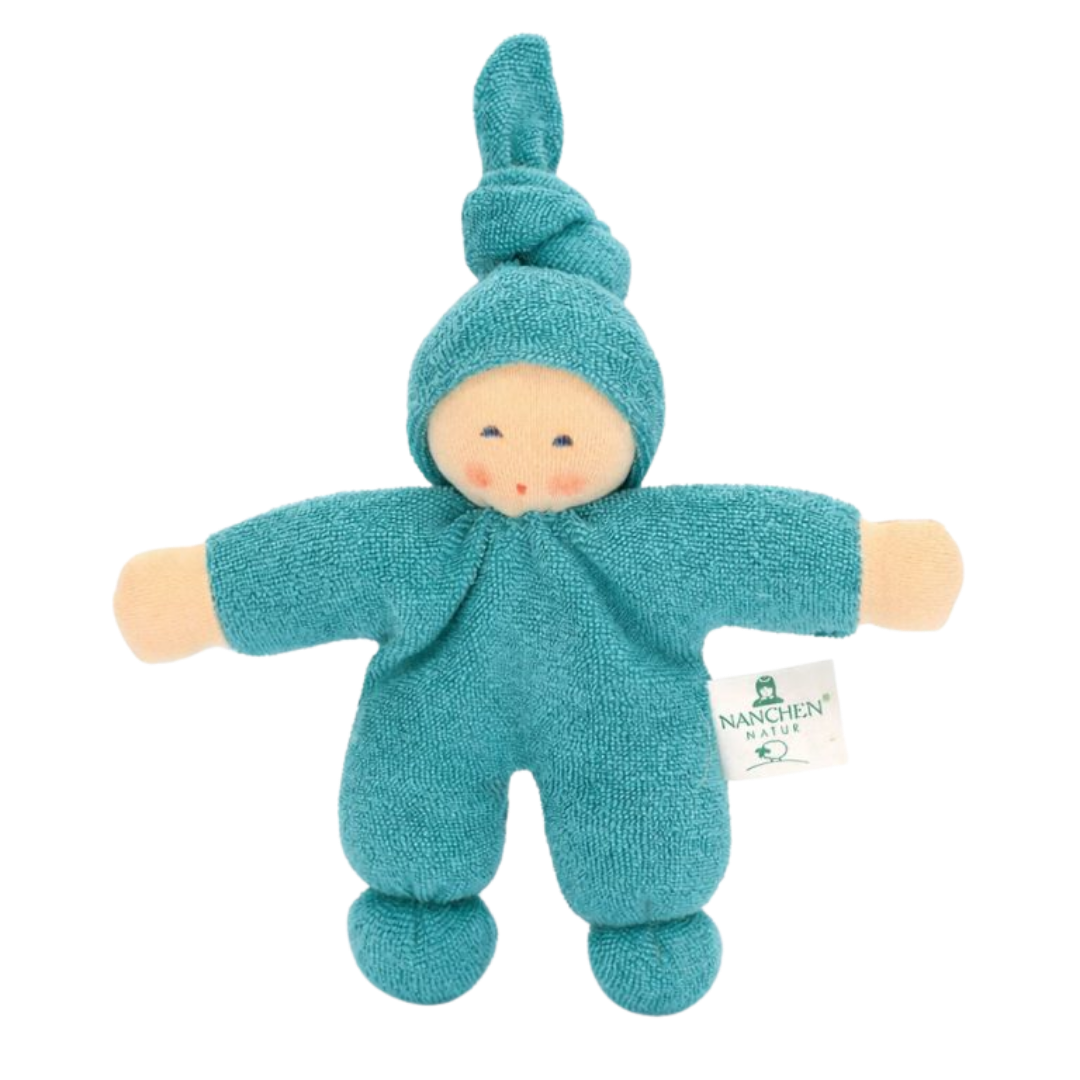 Nänchen Natur knuffelpopje Pimpel - Türkis