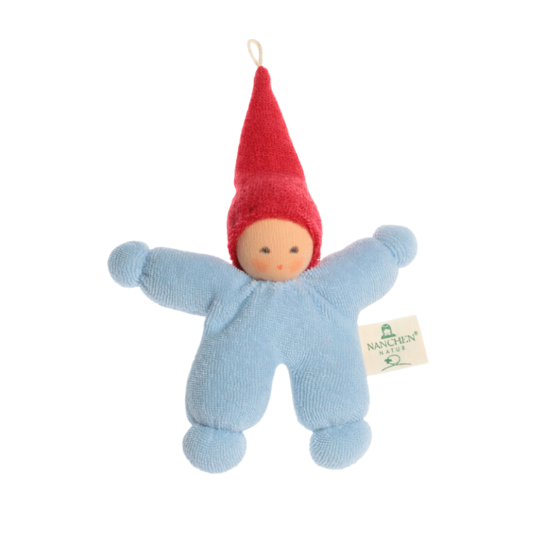 Nänchen Natur knuffelpopje Wichtel - Blau