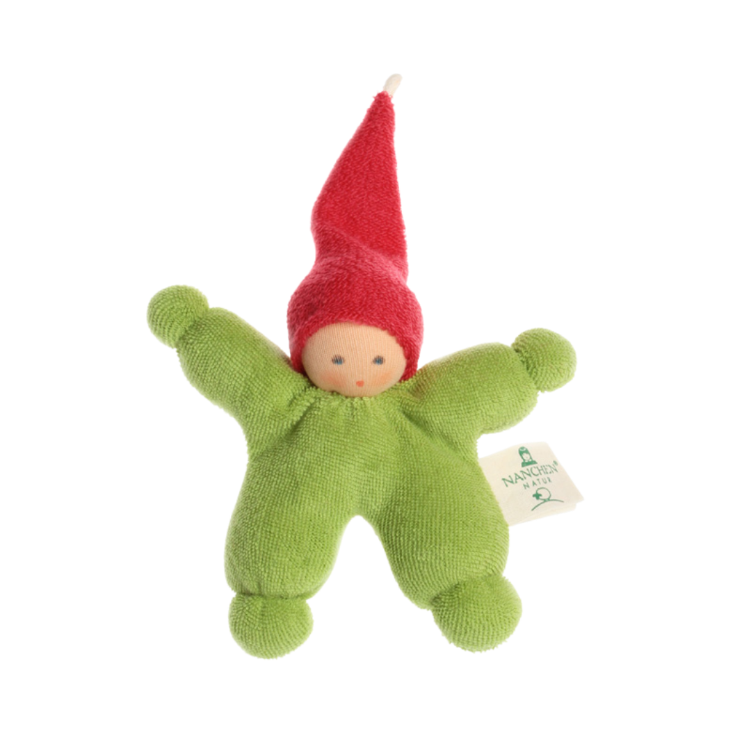 Nänchen Natur knuffelpopje Wichtel - Grün