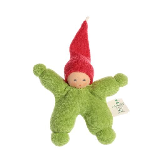 Nänchen Natural Cuddly Doll Gnome - Green