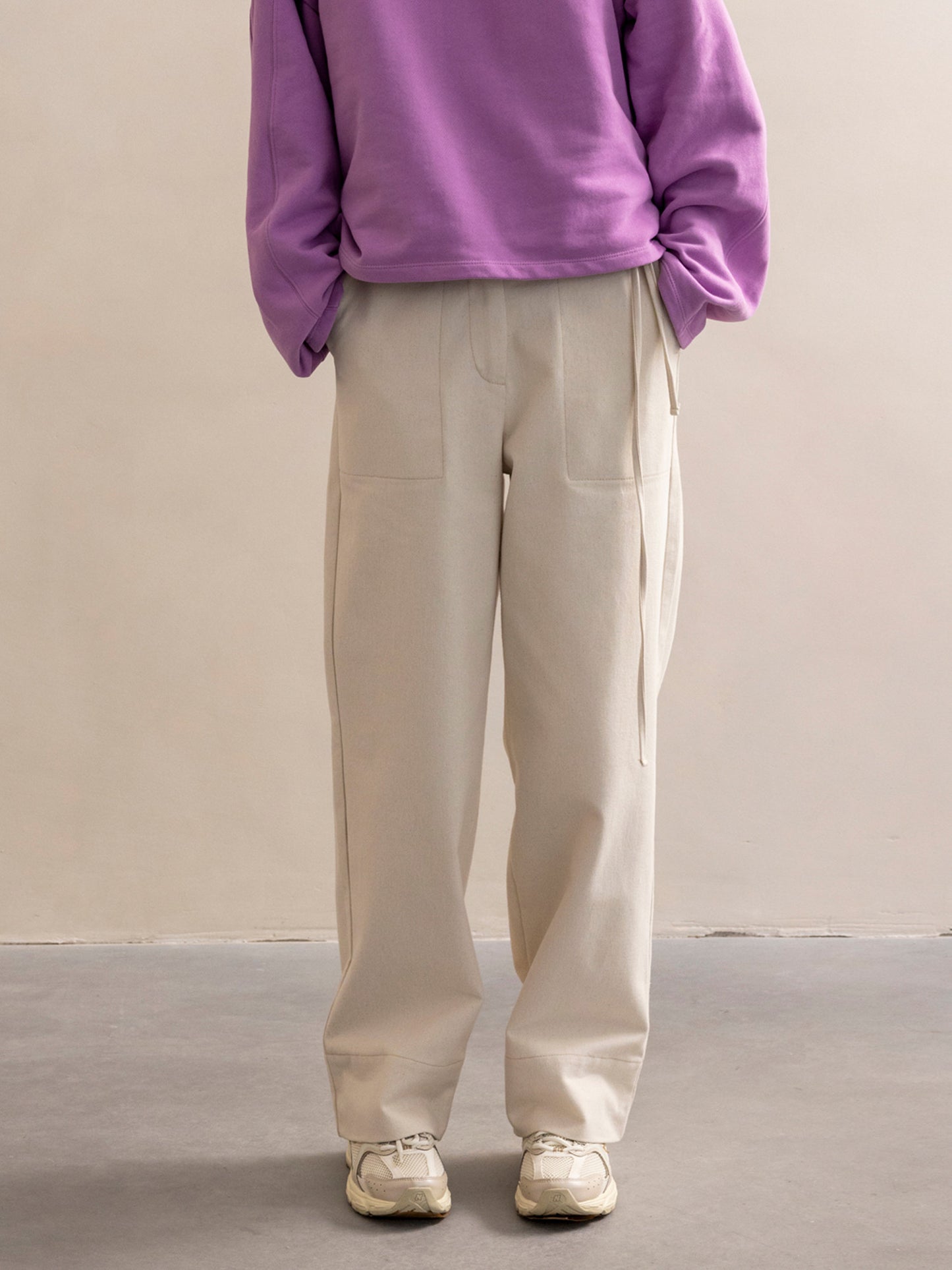 PHAE chunky sweater bio katoen dames - Bright Lilac