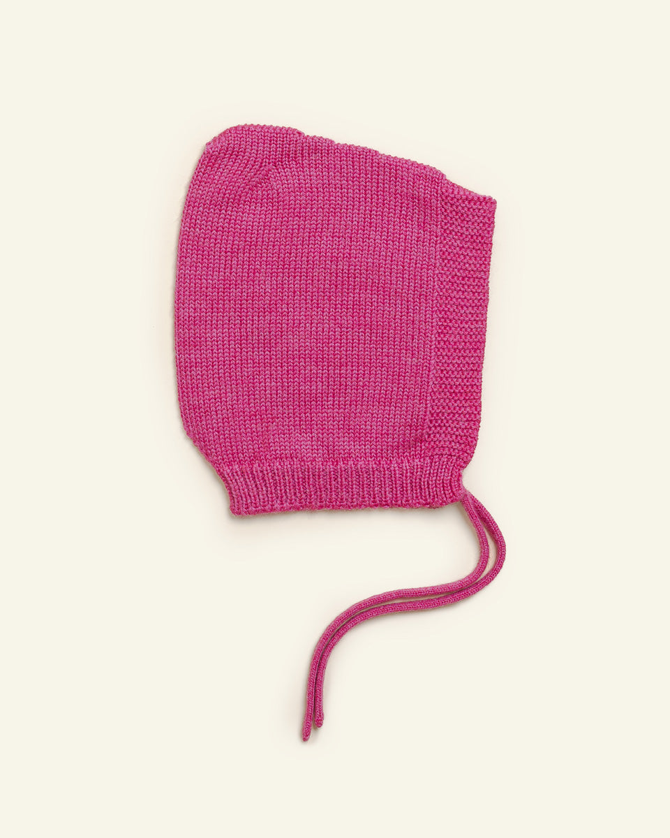 Hvid Pixie bonnet Isidor - Fuchsia