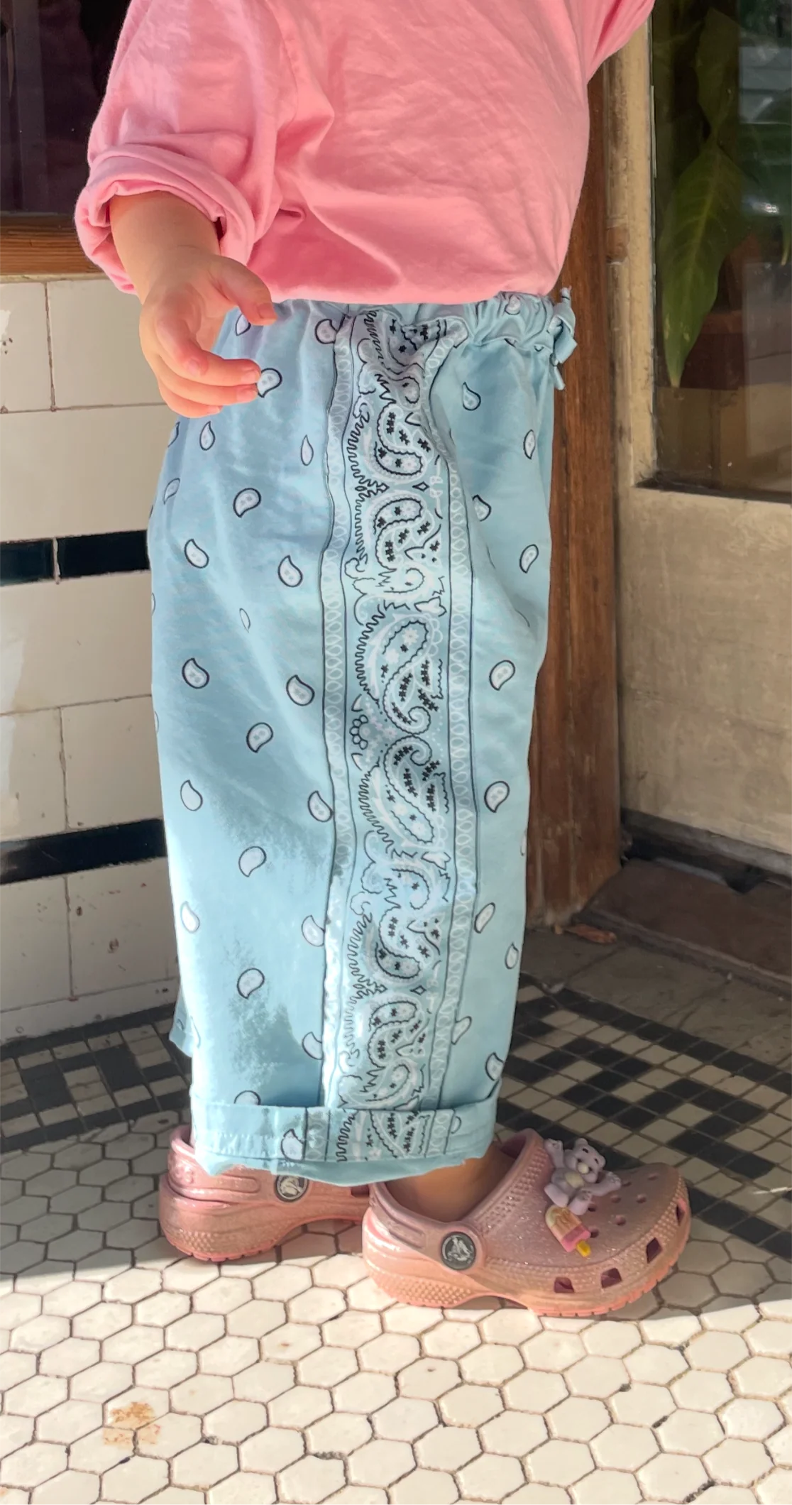 Rory George katoenen bandana broekje - Sky Blue