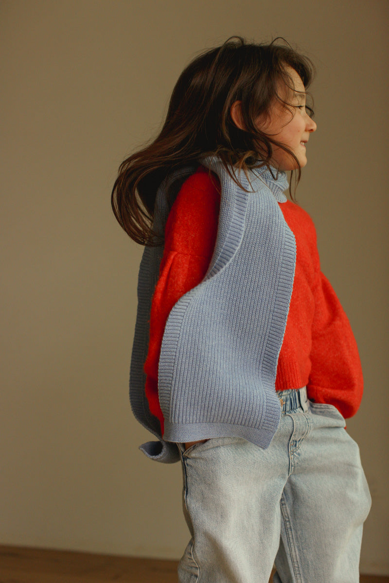 Hvid sjaal Gustave - Light Blue