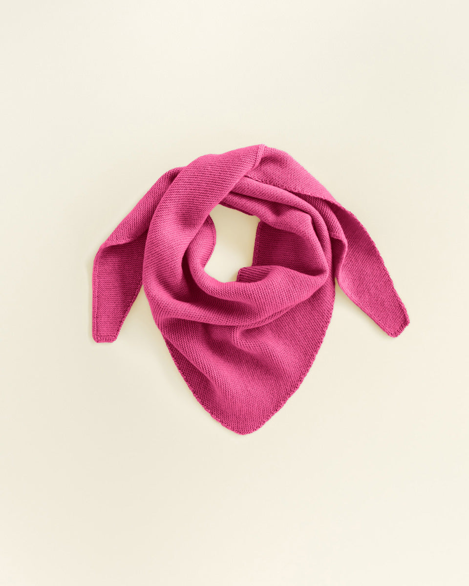 Hvid sjaal Josephina - Fuchsia