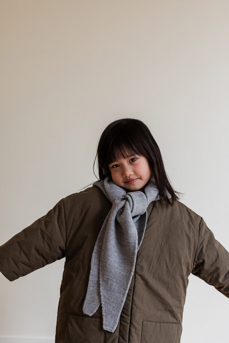 Hvid sjaal Josephina - Grey Melange