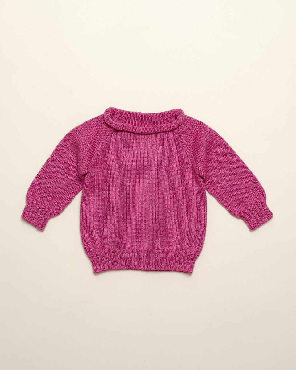 Hvid sweater Georgette - Fuchsia