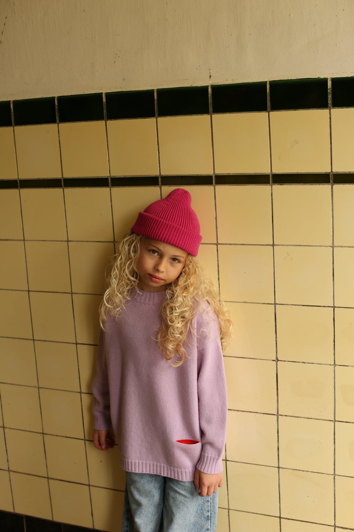 Hvid sweater Kasper - Petal