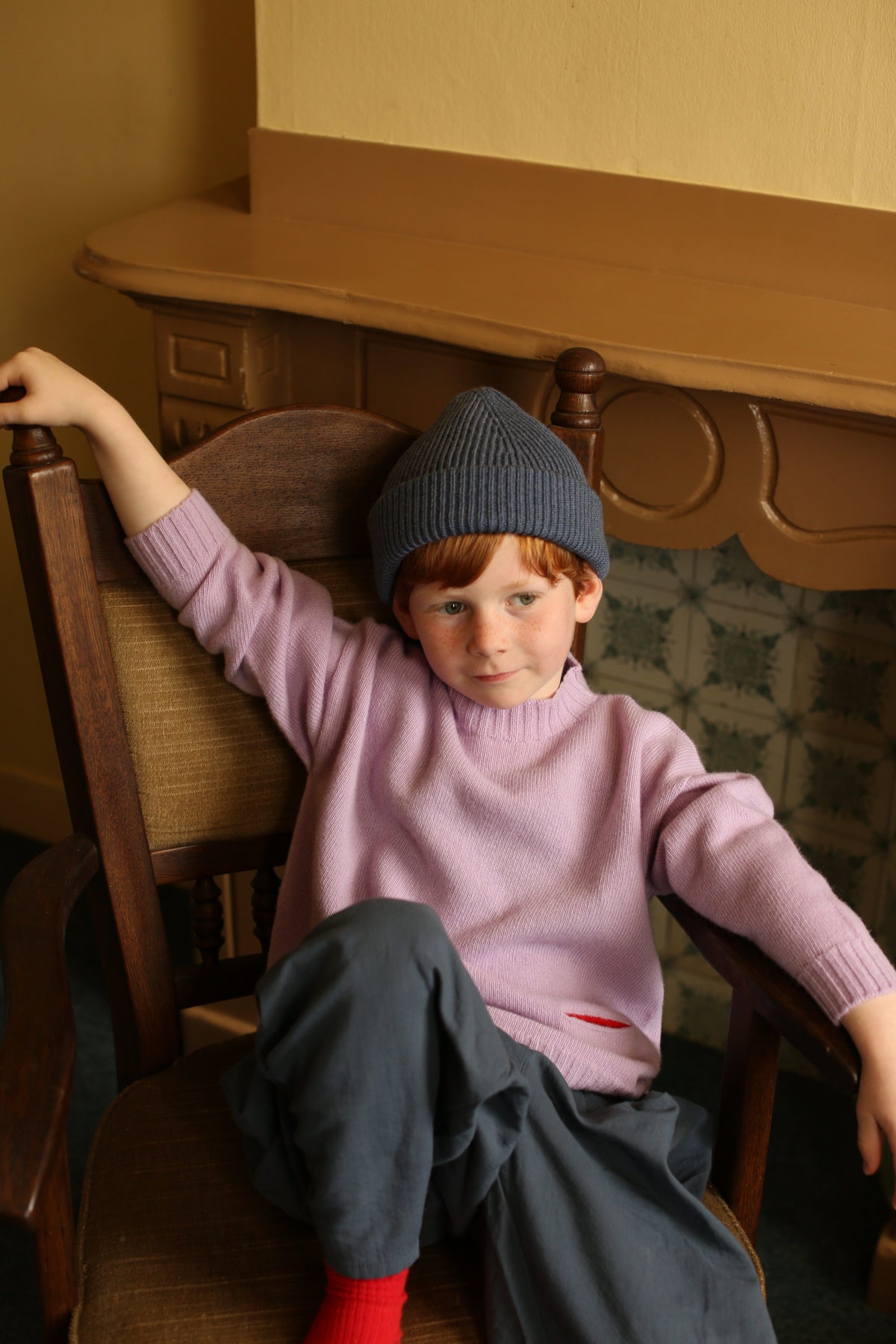 Hvid sweater Kasper - Petal