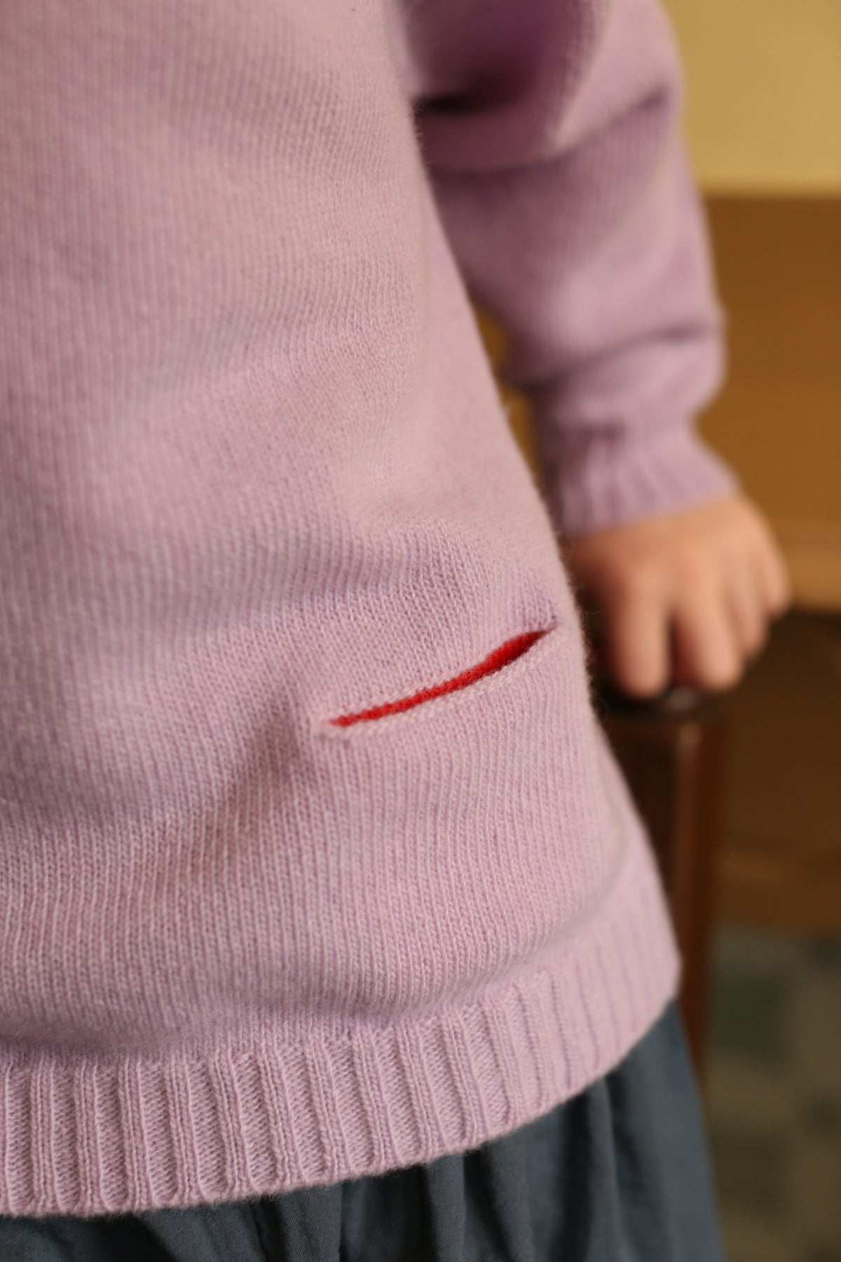 Hvid sweater Kasper - Petal