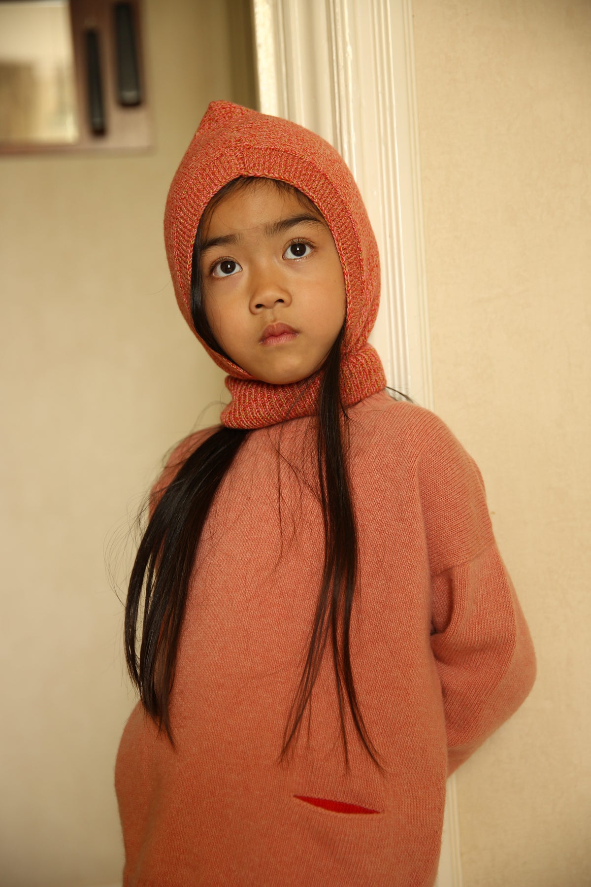 Hvid sweater Kasper - Strawberry Milkshake