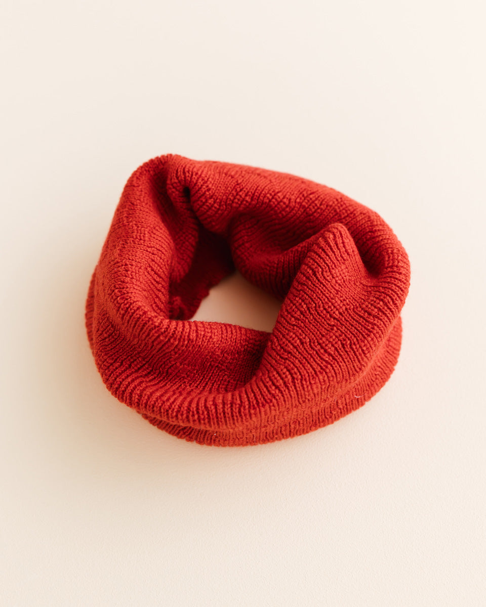 Hvid tube sjaal Gigi - Red