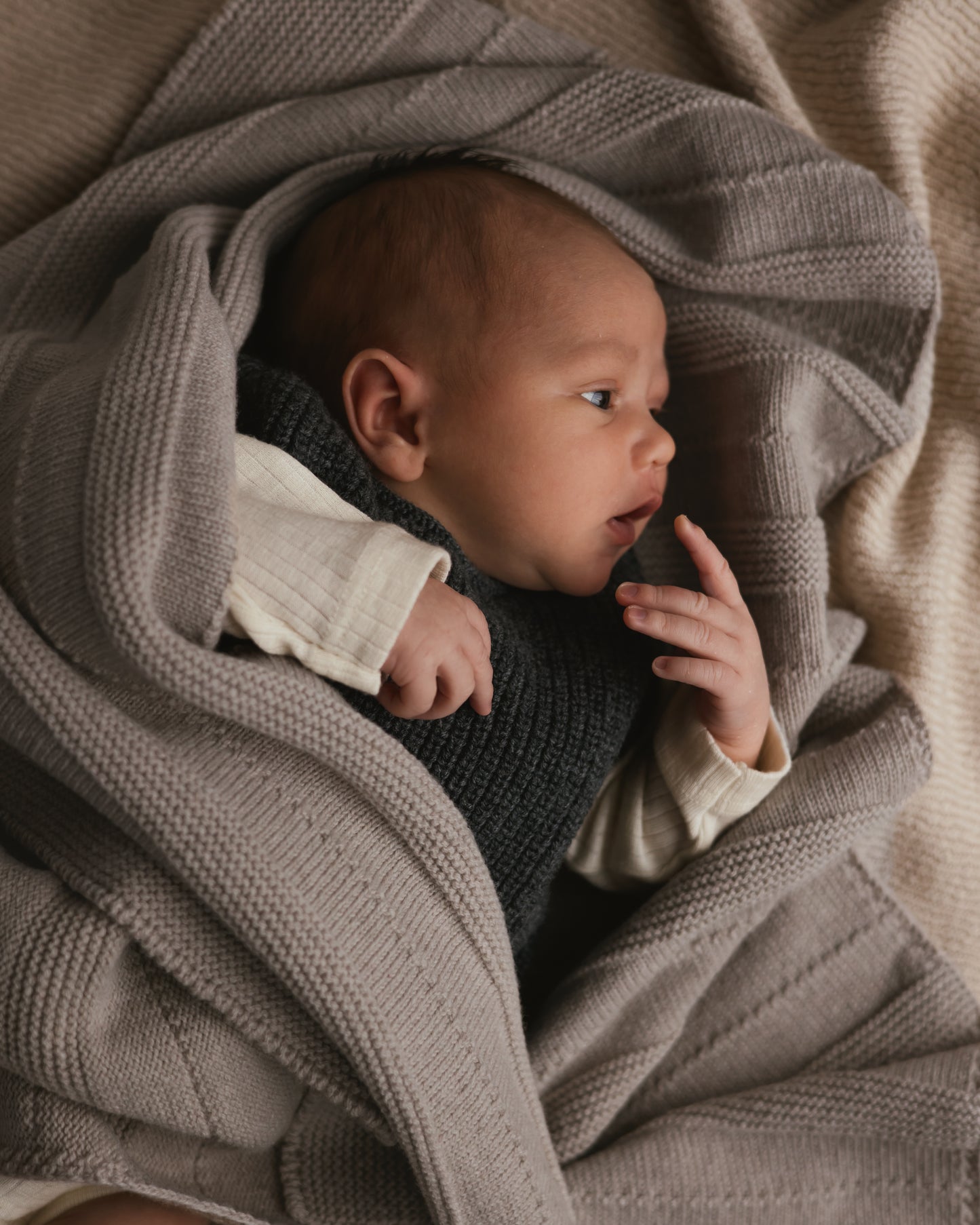 Weiße Weste Harvey Baby - Mokka