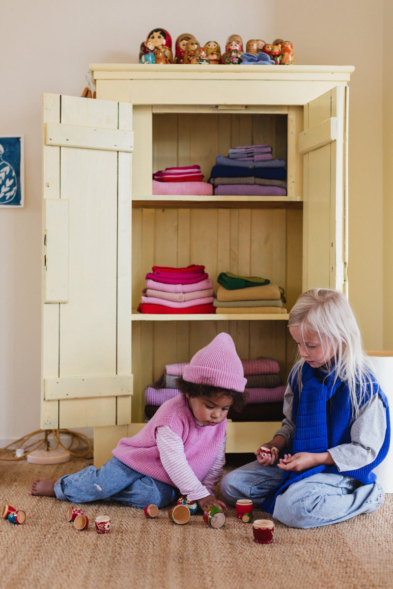 Hvid vest Harvey kids - Cotton Candy
