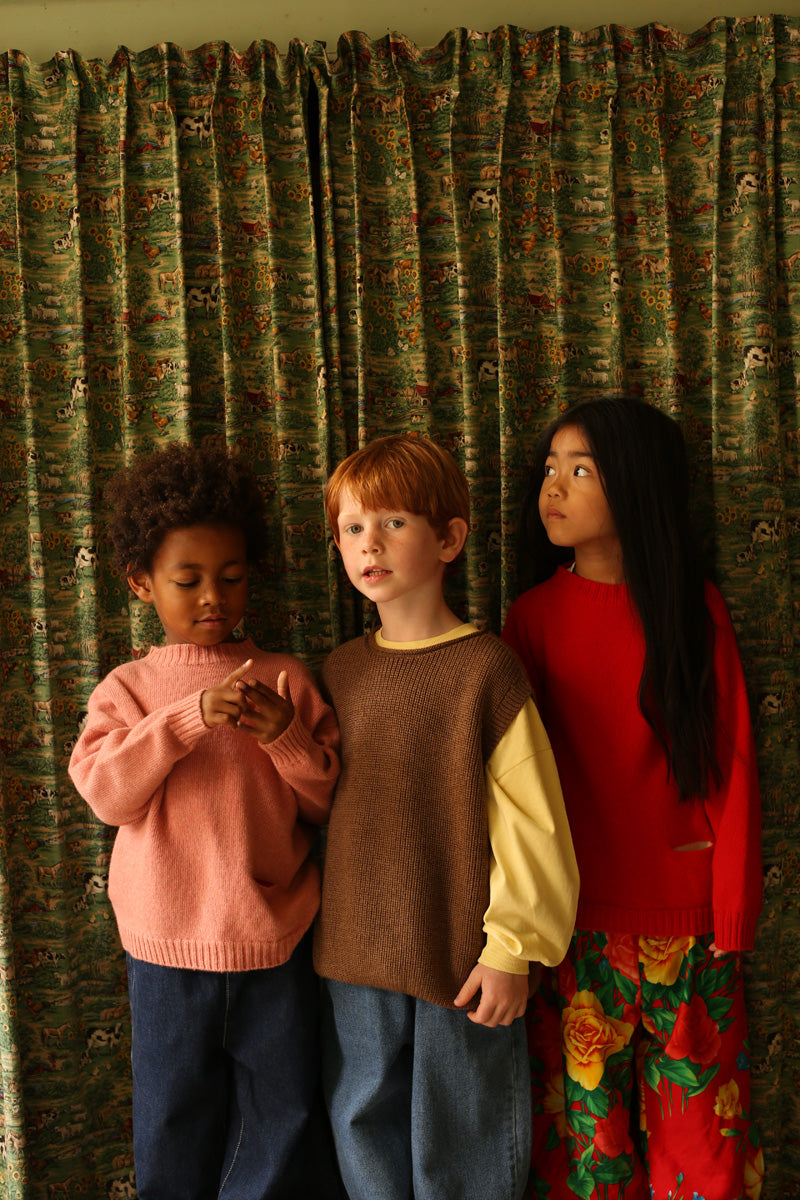 Hvid vest Harvey kids - Mocha