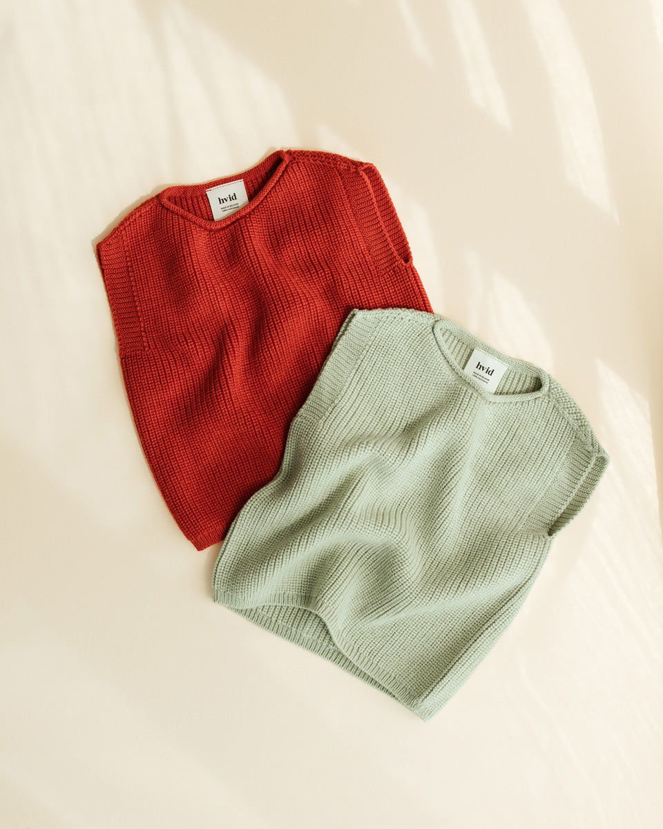 Hvid vest Harvey baby - Red