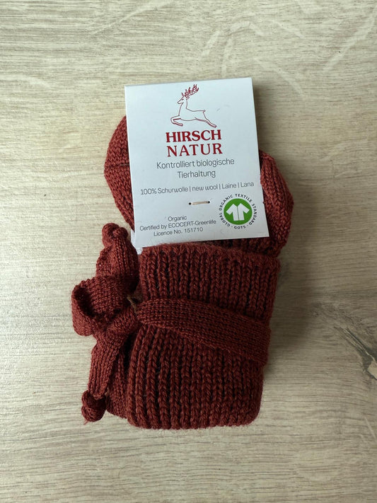 Hirsch Natur Strickschühchen - Henna
