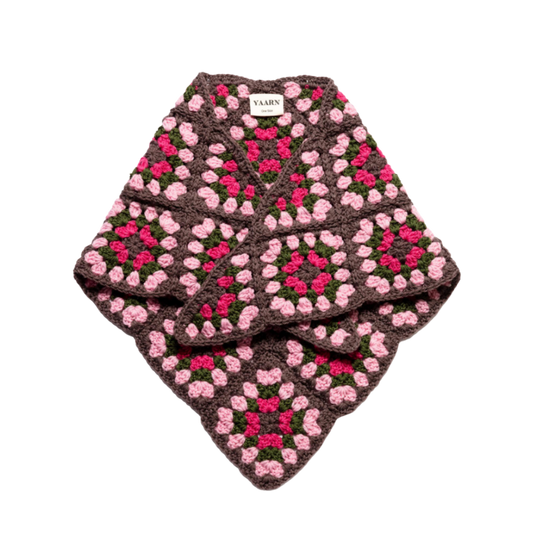 YAARN driehoeksjaal Rose - Rosewood