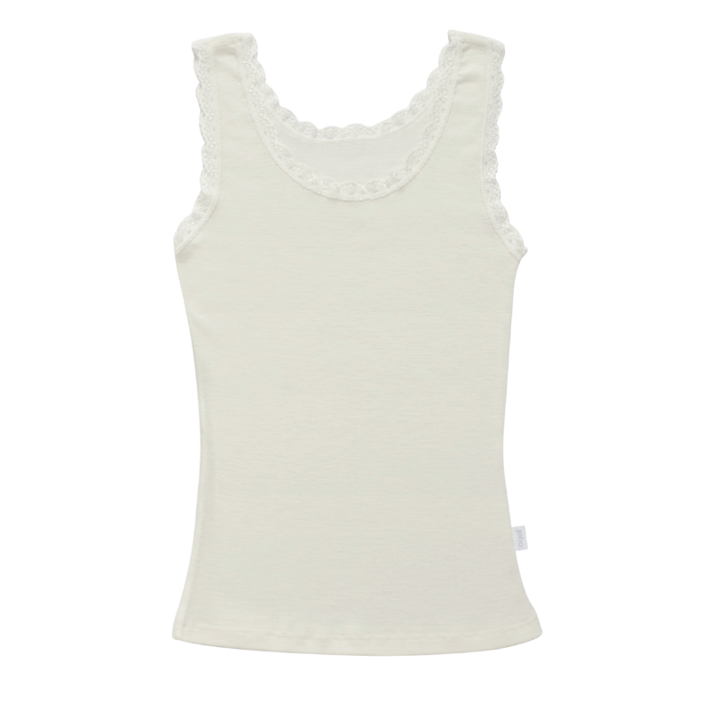 Joha wollen hemd kant - Off-white