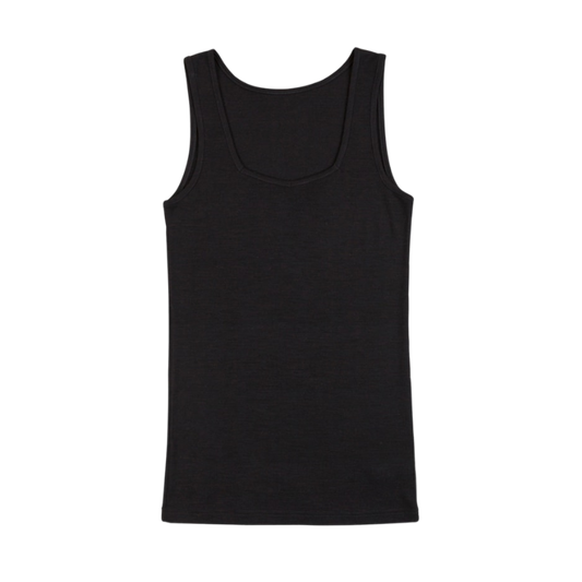 Joha wol/zijde tanktop dames - Black