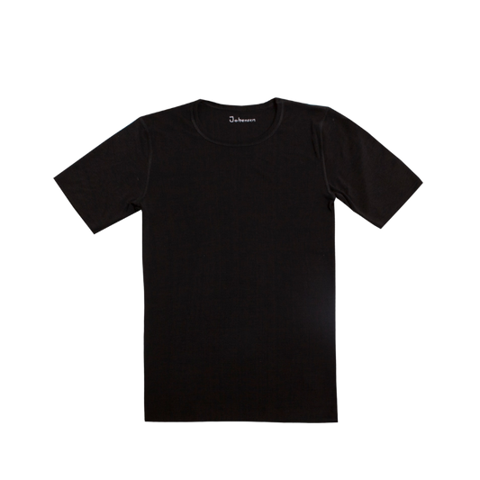 Joha wol/zijde t-shirt heren - Black